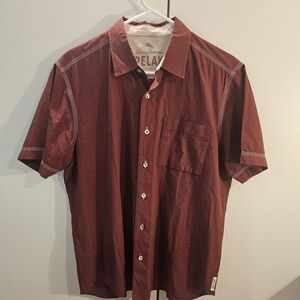 Tommy Bahama Burgundy Casual Button-Down Shirt